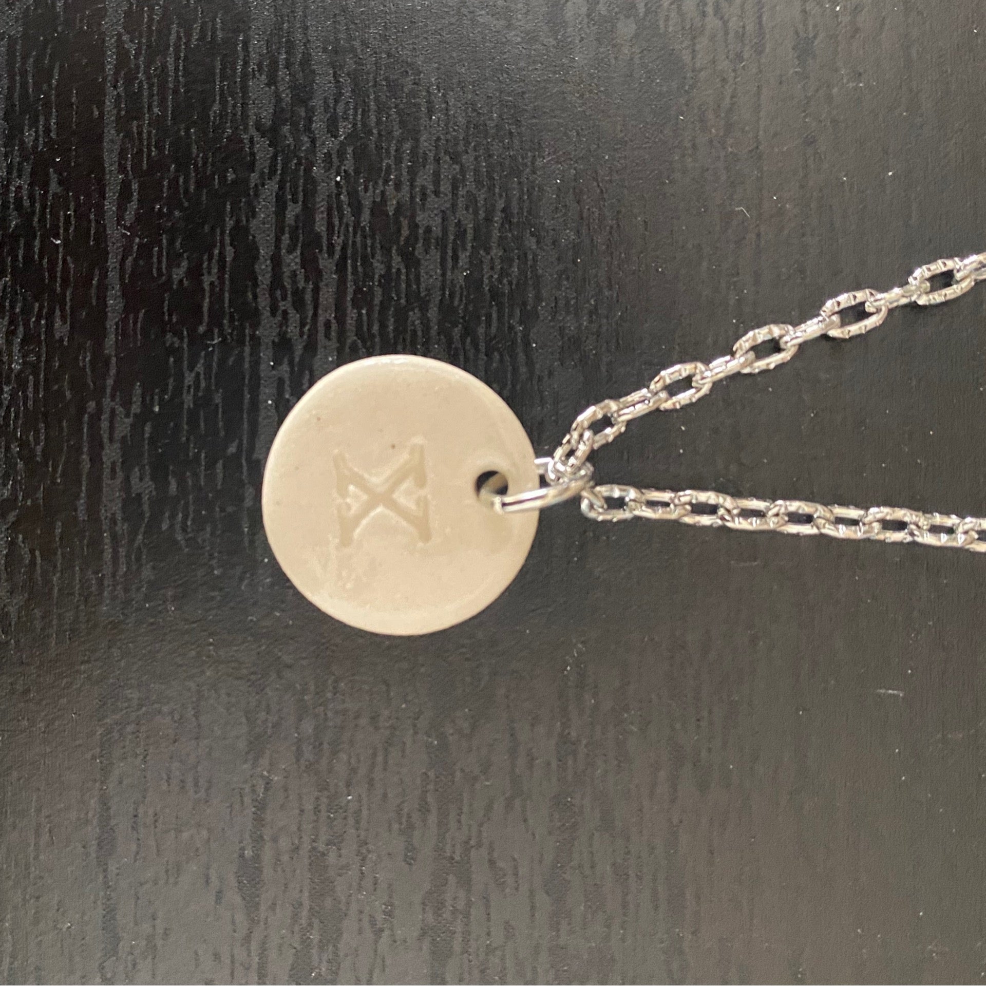 Stamped Initial Necklace