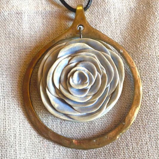 large brass with flower